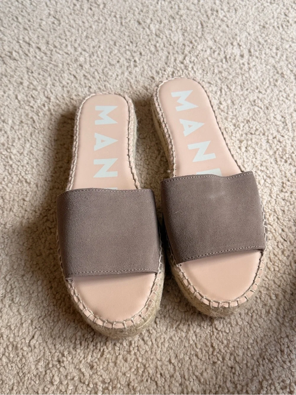 Manebi Suede Double Sole Slides